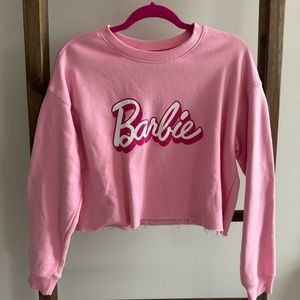 Barbie Pink Cropped Crewneck
